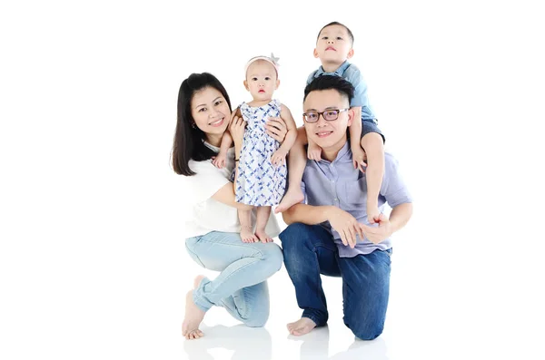 Porträtt Asiatiska Familj — Stockfoto