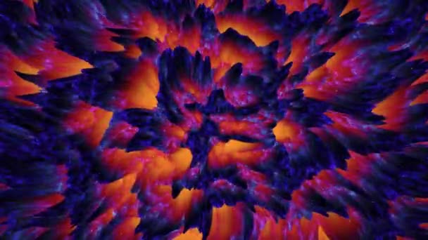 Astratto Sfondo Colorato Magma Lavico Materia Oscura Anello Senza Soluzione — Video Stock