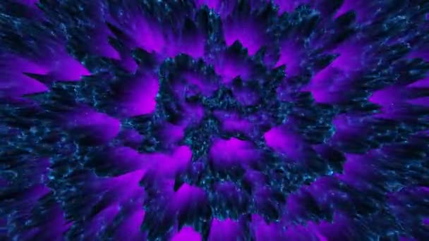 彩色梦幻运动发光物质 抽象动态背景无缝回路 — 图库视频影像