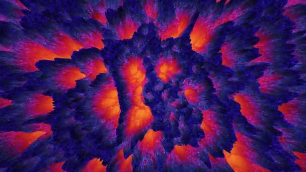 Abstraktní Barevné Láva Magma Pozadí Temná Hmota — Stock video