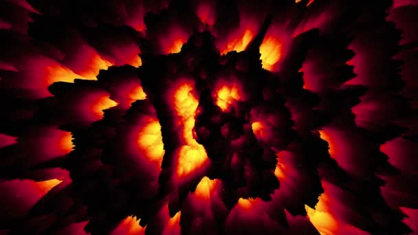 Abstract Red Hot Magma Lava Background Infernal Hell Backdrop Dark — Stock Video