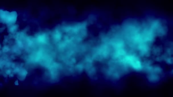 Fumaça Movimento Nevoeiro Fundo Dinâmico Azul Escuro Tempo Ventoso Nebulosa — Vídeo de Stock