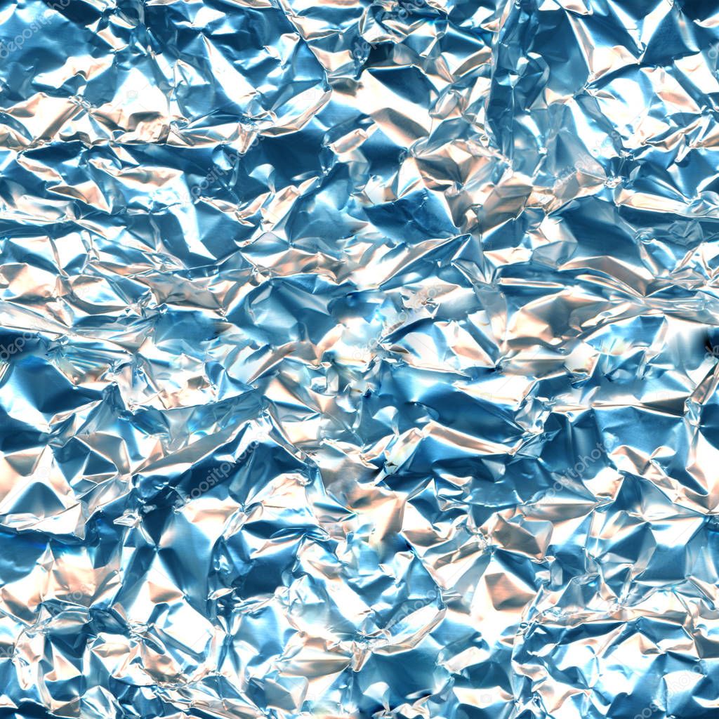 Foil aluminum silver blue light seamless texture, gentle orange blue pattern, soft multicolor background