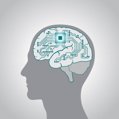 CPU beyin yüklü, yerine, kurtarma, protez zihin, bilinç, bellek. Yapay zeka, yapay beyin