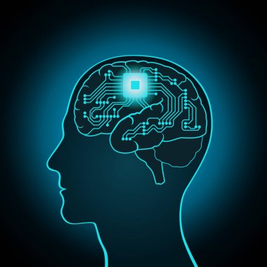 CPU beyin yüklü, yerine, kurtarma, protez zihin, bilinç, bellek. Yapay zeka, yapay beyin