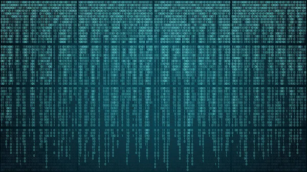 Dijital düşen çizgiler, ikili kod arka plan ile soyut siber. Büyük veri, yapay zeka, neural ağ dijital teknoloji kavramı. Matris arka planı