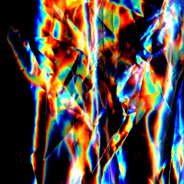 Abstrakte Regenbogen bunten Hintergrund, helles Licht Neon-Linien und bunte Flecken, holographische Muster — Stockvektor