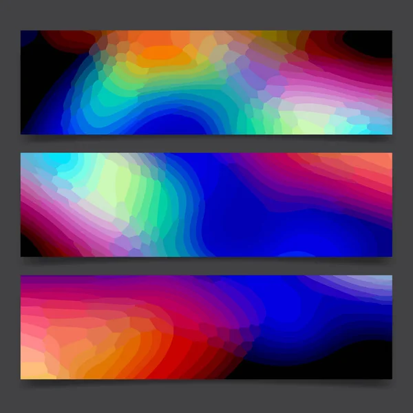 Abstrakt regnbåge färgglada Neon målning konst ljusa linjer och flerfärgade fläckar, levande färger festlig affisch layout — Stock vektor