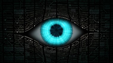 Büyük kardeş elektronik göz kavramı, genel gözetim, güvenlik bilgisayar sistemleri ve ağları için teknolojiler