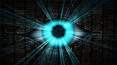 Büyük kardeş elektronik göz kavramı, genel gözetim, güvenlik bilgisayar sistemleri ve ağları için teknolojiler