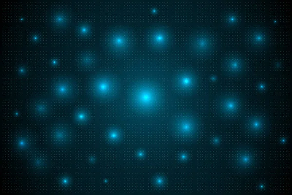 Arrière-plan avec une grille pointillée et des reflets lumineux — Image vectorielle