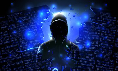 Hacker Internet kullanımı kesmek soyut bilgisayar sunucu, veritabanı, ağ deposu, güvenlik duvarı, sosyal ağ hesabı, veri hırsızlığı