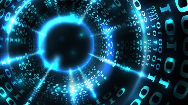 Soyut bilgisayar veri arka plan programlama ikili kod, veri akışı, soyut bağlantı. Bilgisayar sistemi, veritabanı, internet sunucusu, kötü amaçlı kod hackleme. Vektör çizimi