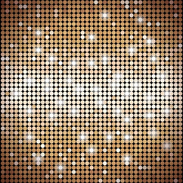 Fundo de um mosaico abstrato dourado com luzes —  Vetores de Stock