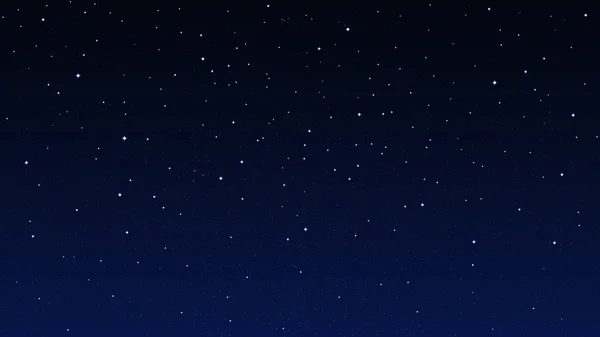 Malam berbintang langit, biru gelap latar belakang ruang dengan bintang-bintang - Stok Vektor