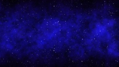 Night starry sky, dark blue space background with bright stars and nebula clipart