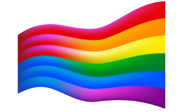 Bandera con el color masculino y femenino se convierte en una bandera de arco iris de orgullo lgbt y lgbtq. Arco iris vector fondo para gay, lesbiana, transgénero desfile. Concepto de transición a las ideas modernas del amor — Vector de stock