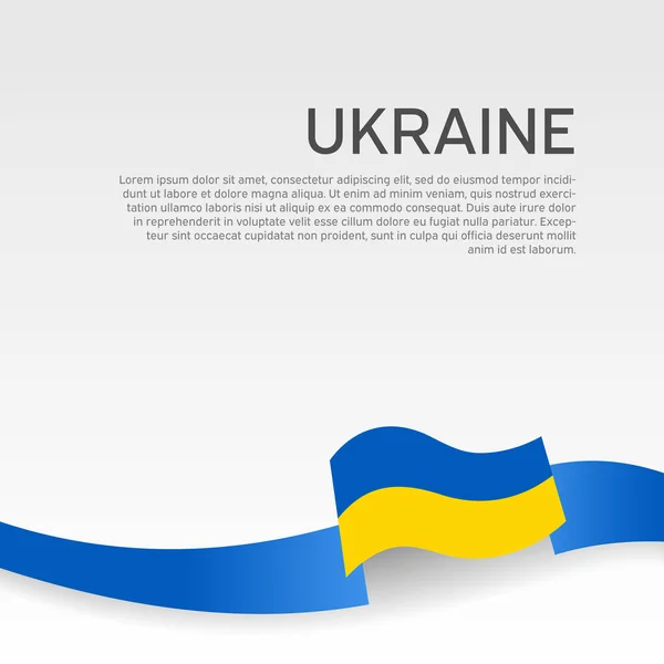 Hintergrund der ukrainischen Flagge. welliges Band Farben der ukrainischen Flagge auf weißem Hintergrund. Nationalplakat. Vektordesign. staatlich ukrainischer patriotischer Einband, Flyer — Stockvektor