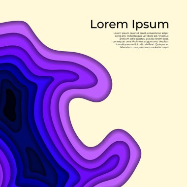 Parlak tasarım için açık arka plan üzerinde kağıt kesim renk deseni. Renkli oyma sanatı. Tatil dekorasyonu. Arka plan oyma dekorasyon. Kağıt kesim tasarım konsepti. 3d arka plan. Vektör çizimi