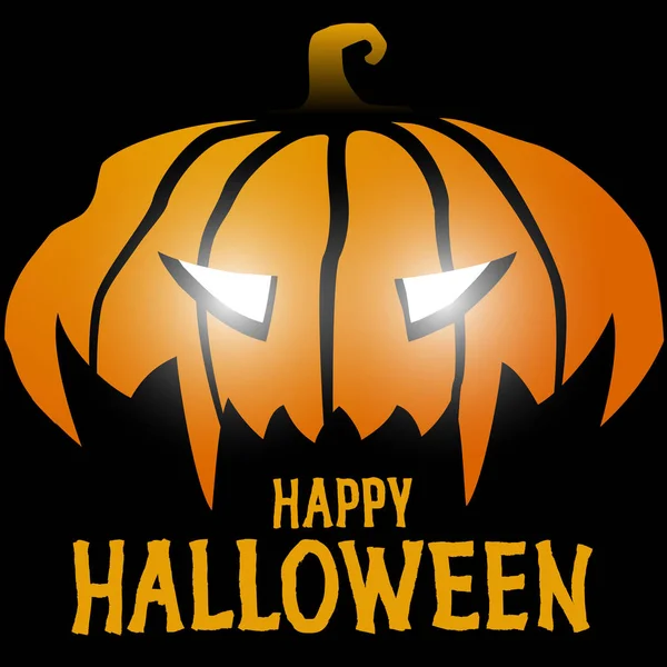 Bonne affiche vectorielle festive de citrouille d'Halloween, bannière de fête d'Halloween, fond — Image vectorielle