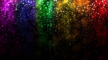 Lgbt renk şenlik arka planı parlak düşen parçacıklar, parlak tasarım için gökkuşağı renkli soyut grafik. Gey lezbiyen transseksüel ışıl ışıl gökkuşağı bokeh arka plan