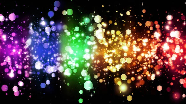Lgbt renk bokeh şenlik arka planı parlak parçacıklar, parlak tasarım için gökkuşağı renkli soyut grafik. Cinsiyet değiştiren lezbiyen ışıl ışıl gökkuşağı geçmişi