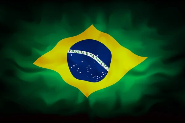 Bandeira Brasil Fundo Abstrato Para Design Criativo Modelo Cartaz Patriótico —  Vetores de Stock