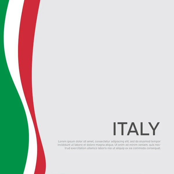 Resumen Ondeando Bandera Italia Fondo Creativo Italia Colores Bandera Para — Vector de stock