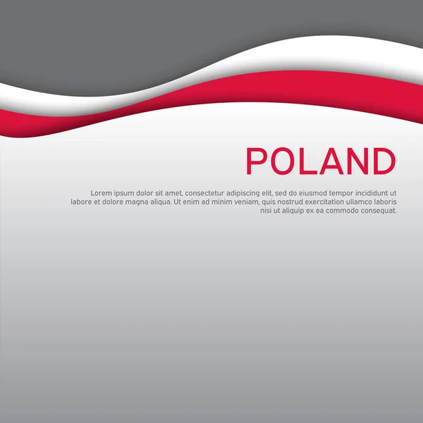 盖上波兰国旗的国旗抽象地挥动波兰国旗 剪纸风格 爱国封面 商业小册子 国家抛光海报 矢量设计 — 图库矢量图片