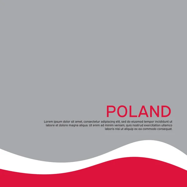 盖上波兰国旗的国旗抽象地挥动波兰国旗 简朴的风格 爱国封面 商业小册子 国家抛光海报 矢量设计 — 图库矢量图片