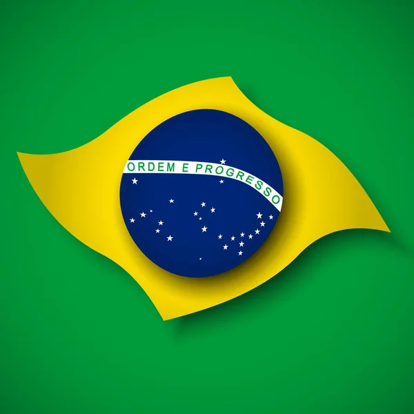 Abstrato Acenando Com Bandeira Brasil Fundo Criativo Para Projeto Cartão —  Vetores de Stock