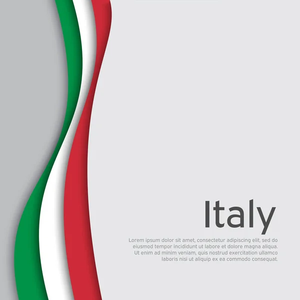 Abstrakt Viftande Italy Flagga Kreativ Bakgrund Italien Flagga Färger För — Stock vektor