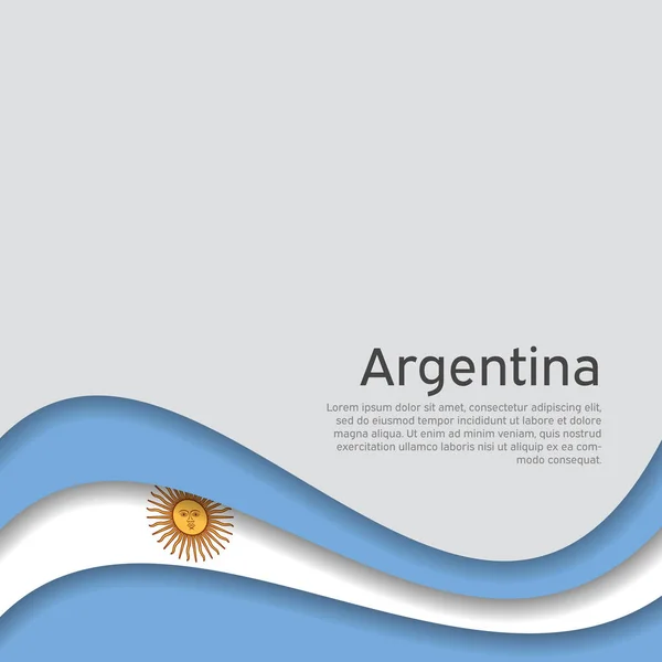 Абстрактний Махаючи Прапором Арсентіни Стиль Розрізання Паперу Творче Підґрунтя Аргентинського — стоковий вектор