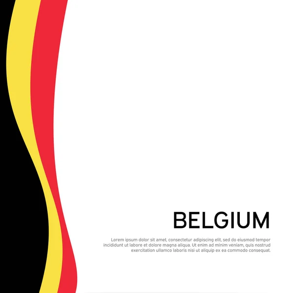 Abstrakt Schwenkende Belgische Flagge Kreativer Hintergrund Für Die Gestaltung Belgischer — Stockvektor