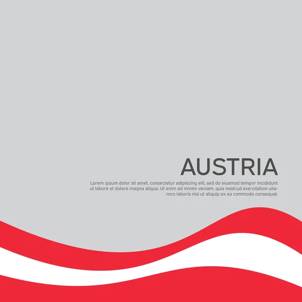 Bandera Ondeante Abstracta Austria Fondo Creativo Para Diseño Tarjeta Patriótica — Archivo Imágenes Vectoriales