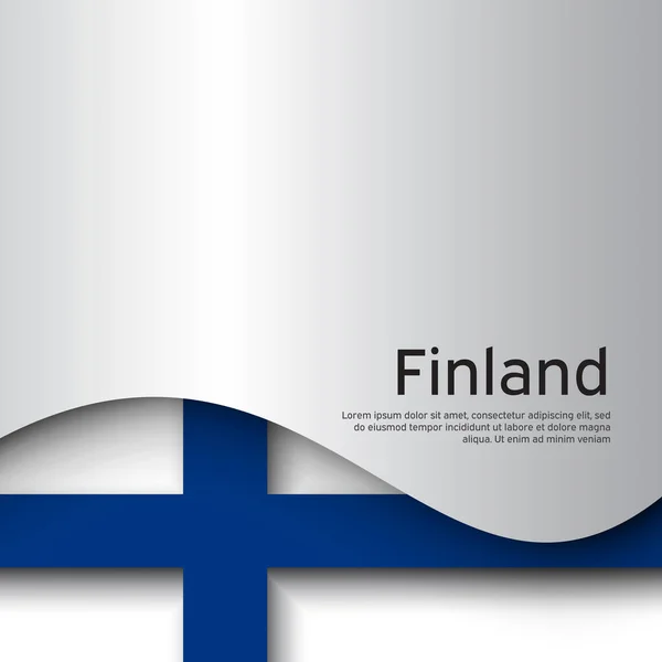 Φινλανδία Σημαία Φόντο Επαγγελματικό Φυλλάδιο Σημαία Φινλανδίας Λευκό Φόντο Σχέδιο — Διανυσματικό Αρχείο