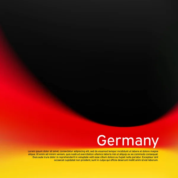 ドイツの国旗の色には 鮮やかな模様が描かれています ドイツの国旗の背景 国内ポスタードイツの旗 ドイツ国粋主義者の表紙チラシビジネス小冊子 ベクトル三色設計 — ストックベクタ