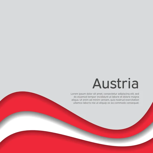Abstrato Acenando Bandeira Áustria Folheto Negócios Austríaco Folheto Estilo Corte — Vetor de Stock