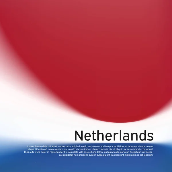 Θολή Εικόνα Στα Χρώματα Της Ολλανδικής Σημαίας Κάτω Χώρες Σημαία — Διανυσματικό Αρχείο