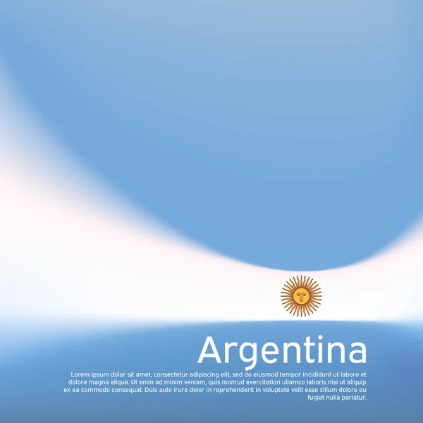 Abstract Blurred Pattern Argentina Flag Colors Argentinean Patriotic Banner Creative — Stock Vector