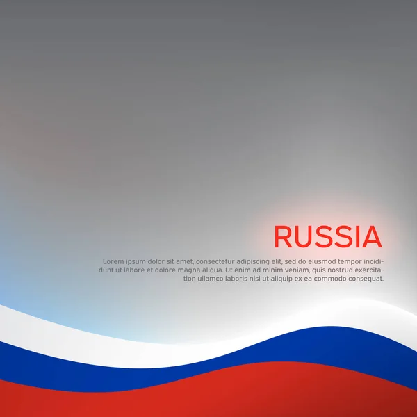 Abstract Zwaaiende Driekleurige Vlag Van Rusland Creatieve Achtergrond Voor Het — Stockvector