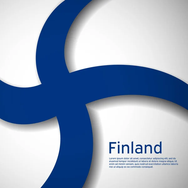 Finsko Vlajky Pozadí Obchodní Brožura Národní Design Plakátu Finska Styl — Stockový vektor
