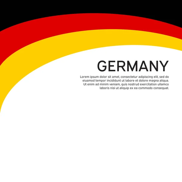 Astratto Sventolando Bandiera Germania Sfondo Creativo Progetto Carta Vacanza Patriottica — Vettoriale Stock