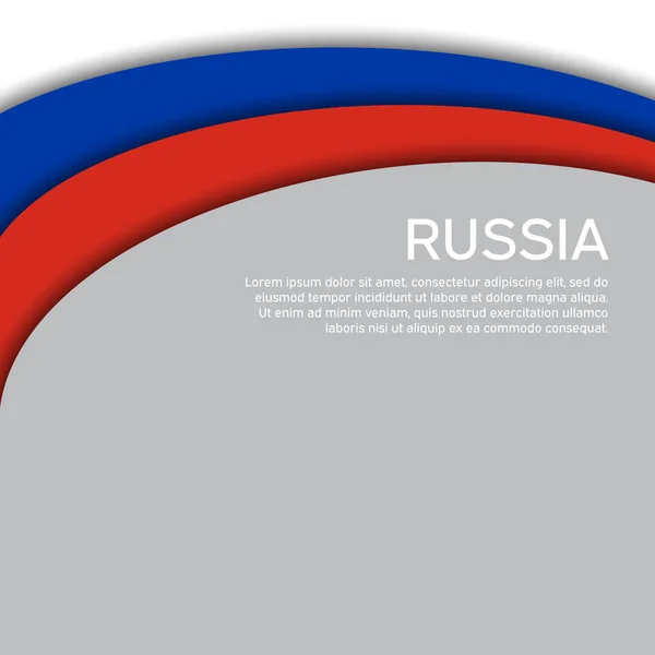Αφηρημένη Κυματιστή Σημαία Της Ρωσίας Στυλ Κοπής Χαρτιού Δημιουργικό Υπόβαθρο — Διανυσματικό Αρχείο