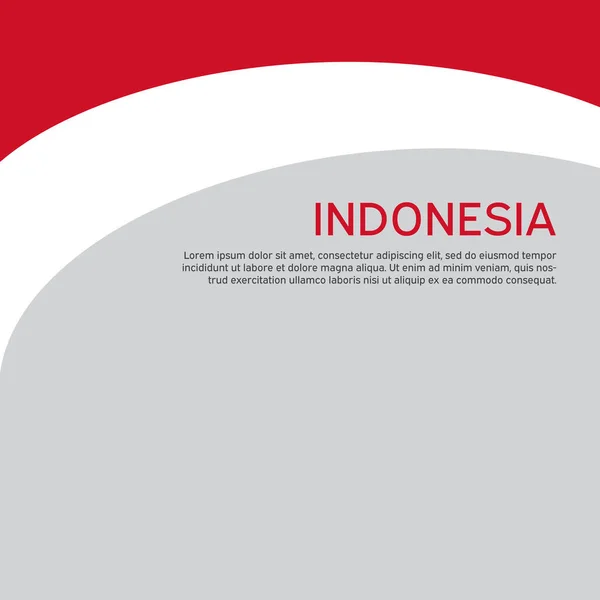 Обложка Баннер Национальных Цветах Индонезии Абстрактное Размахивание Флагом Индонезии Креативный — стоковый вектор