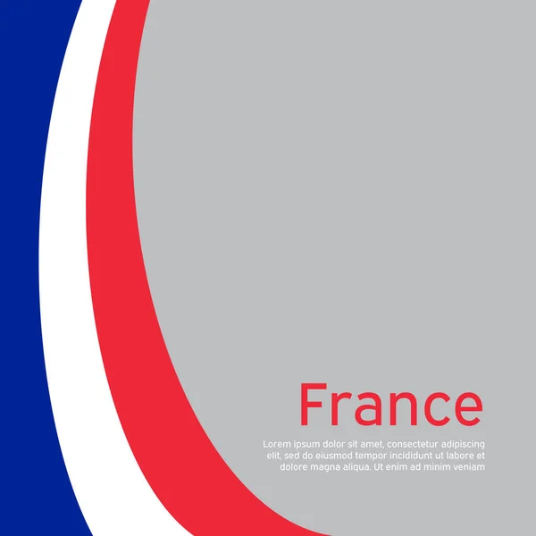 Abstracto Onando Bandera Francia Fondo Creativo Para Diseño Patriótico Festivo — Vector de stock