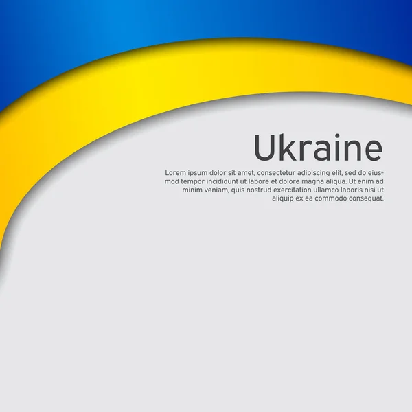 Kapak Ukrayna Nın Eyalet Renklerinde Pankart Soyut Dalgalanan Ukrayna Bayrağı — Stok Vektör