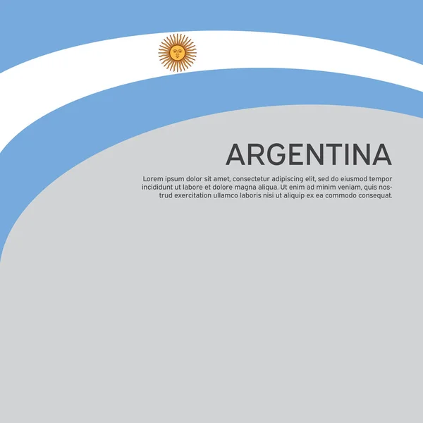 Bandera Argentina Ondeando Abstracta Antecedentes Creativos Para Diseño Patriótico Tarjetas — Vector de stock