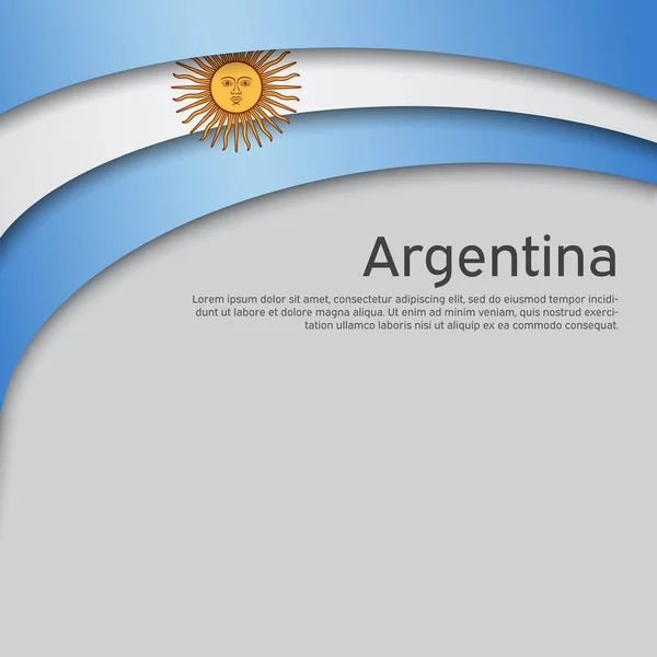 Bandera Argentina Ondeando Abstracta Estilo Corte Papel Antecedentes Creativos Para — Vector de stock