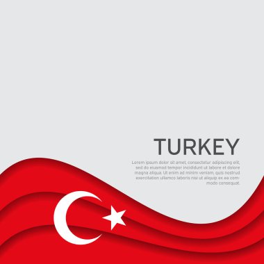 Soyut hindi bayrağı sallama. Kağıt kesim stili. Vatansever Türk tatil kartları tasarımı için yaratıcı bir geçmiş. Ulusal poster. Kapak, ulusal hindi renginde pankart. Vektör illüstrasyonu